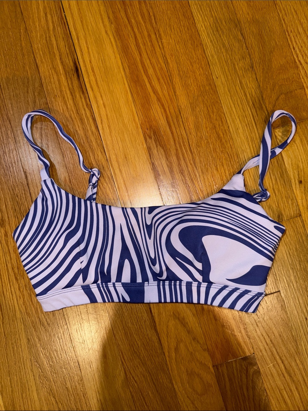 Blue Swirl Women's Bralette Sports Bra - Comfortable Support